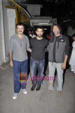 Rajkumar Hirani, Aamir Khan, Rakeysh Omprakash Mehra at Dhobi ghat Screening in Ketnav, Mumbai on 20th an 2011 (5).JPG